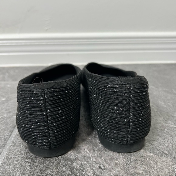 Vivaia Square-Toe V-Cut Flats Black Silver Size 39 US8 Margot Comfort Shoe - Picture 7 of 16